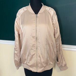 Champagne coloured bomber jacket